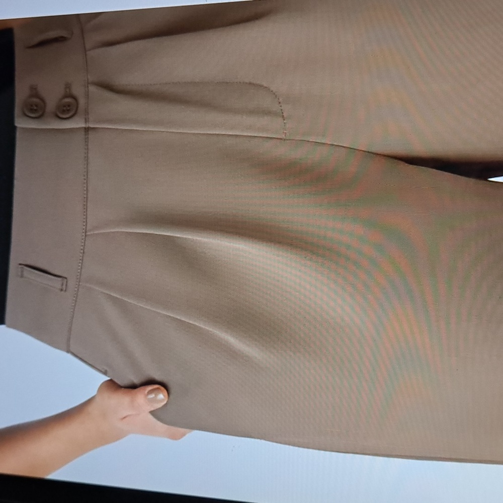 XLARGE.   HALARA SHIRRED BUTTON ZIPPER STRAIGHT LEG PANTS - Picture 3 of 9